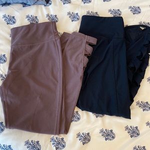 2 pair of braided ankle leggings